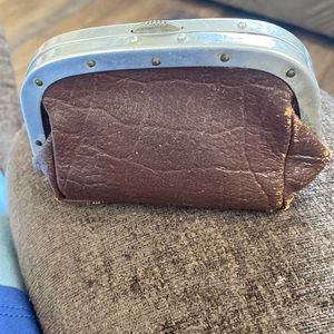 Antique leather coin purse
